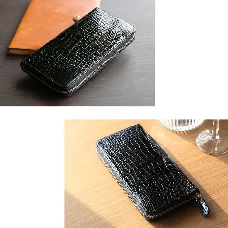 スモールクロコダイル ポロサス 長財布 レディース 内装 パイソン 本革