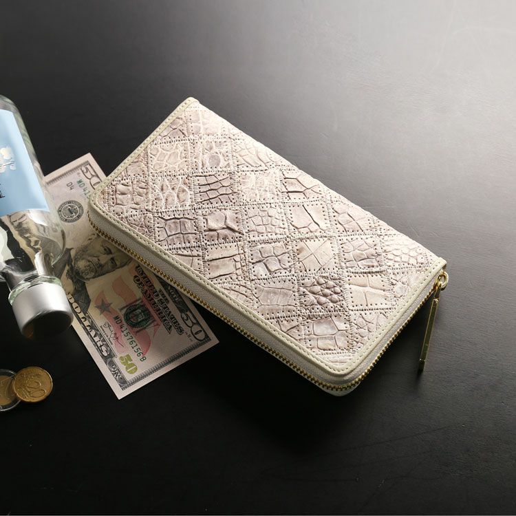 ヒマラヤ クロコダイル 長財布 レディース ラウンド ファスナー
