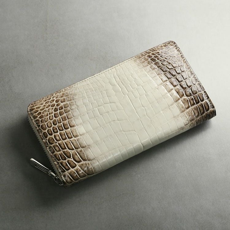 ヒマラヤ クロコダイル 長財布 レディース シャイニング 加工 一枚革