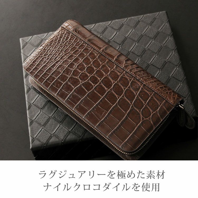 ドドリアページ　クロコダイル　財布 クロコダイル 多機能 長財布 トラベル オーガナイザー ダブル