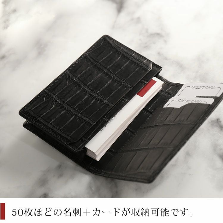 muta ムータ　名刺入れ　ナイルクロコ クロコダイル 名刺入れ 日本製 無双 一枚革 通しマチ 4FA