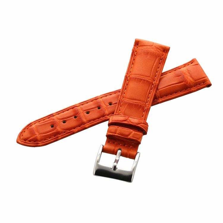 腕時計 付け替え用 ベルト 本革 アリゲーター 鰐皮 20mm【ネコポスで