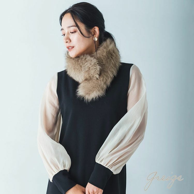 フォックス ファー マフラー レディース 7F (8033r)