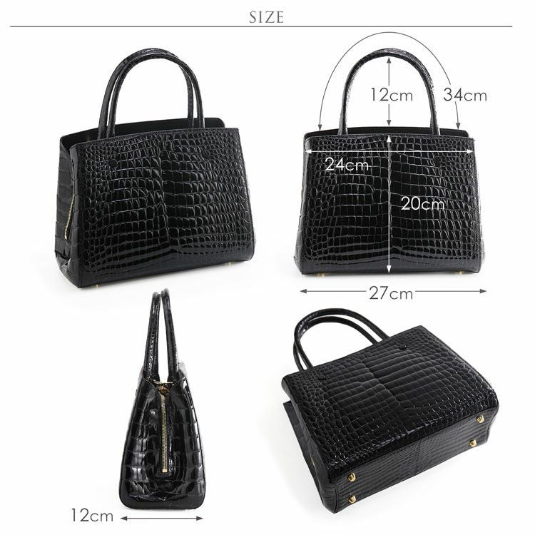 クロコダイル ハンドバッグ センター取り レディース 2WAY