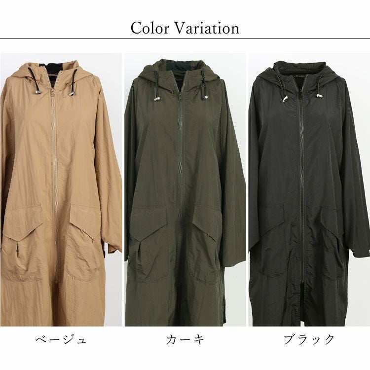 マウンテンパーカー ロング レディース 弱撥水加工 6F (08000280r)