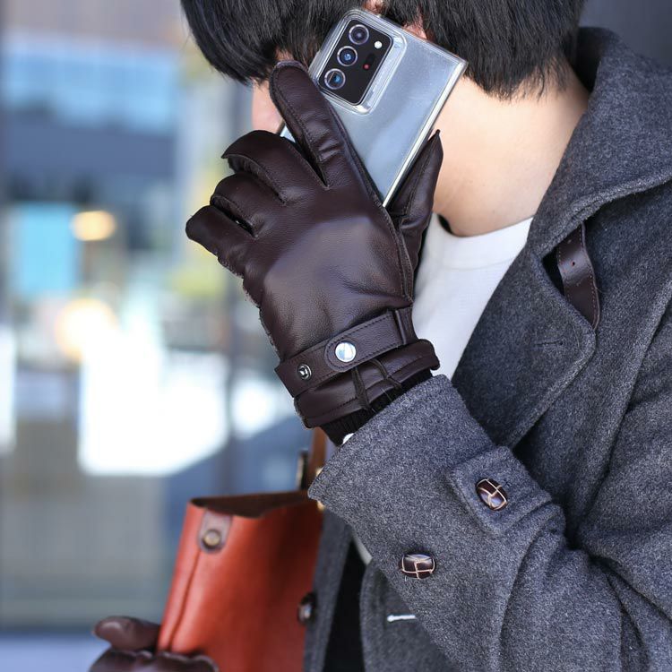 ★新品★ガラグローブ　メンズ　高級レザー手袋　羊革　スマホ対応　イタリア製 GALA GLOVES（ガラ グローブ） スマホ対応 手袋 メンズ 革 レザー