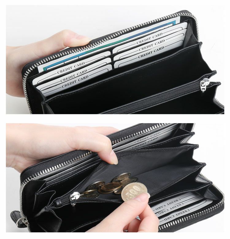 スモール クロコダイル レディース 長財布 ラウンドファスナー マット