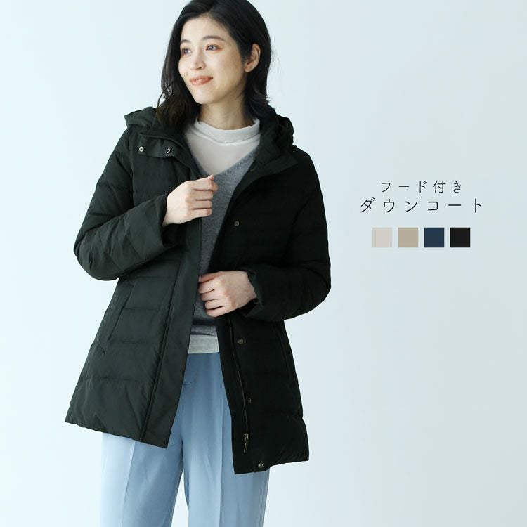 n*6様 DOUBLE J　ベージュ ダウンコート フード付き　レディース服 フード付き ダウンコート レディース 5F (08000273r)