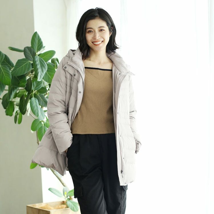 フード付き ダウンコート レディース 5F (08000273r)