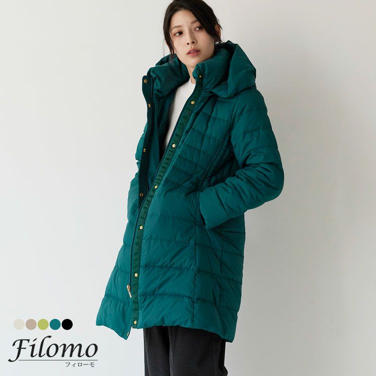 ダウンコート レディース 軽量 フード付き Filomo 5F