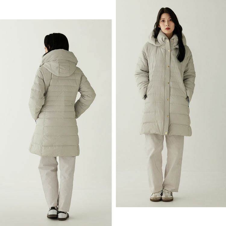 ダウンコート レディース 軽量 フード付き Filomo 5F