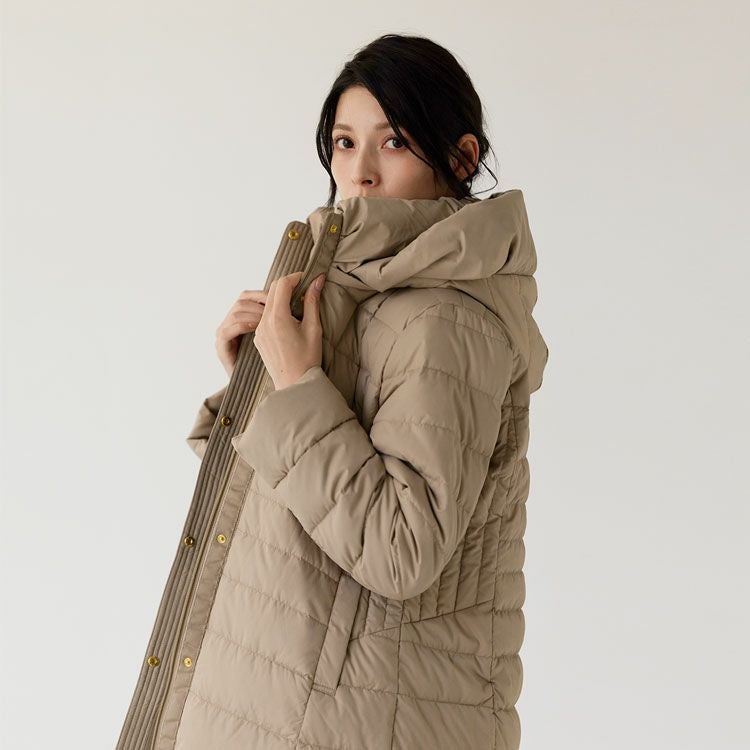 ダウンコート レディース 軽量 フード付き Filomo 5F