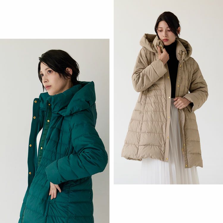 ダウンコート レディース 軽量 フード付き Filomo 5F