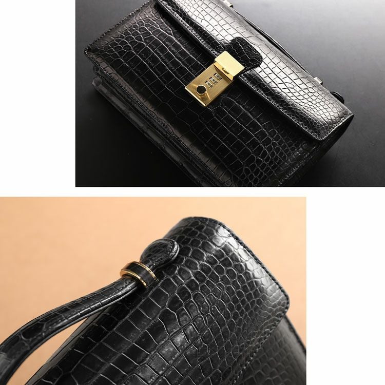 クロコダイル　セカンドバッグ クロコダイル 2way ボディバッグ メンズ バッグ セカンドバッグ ミニ