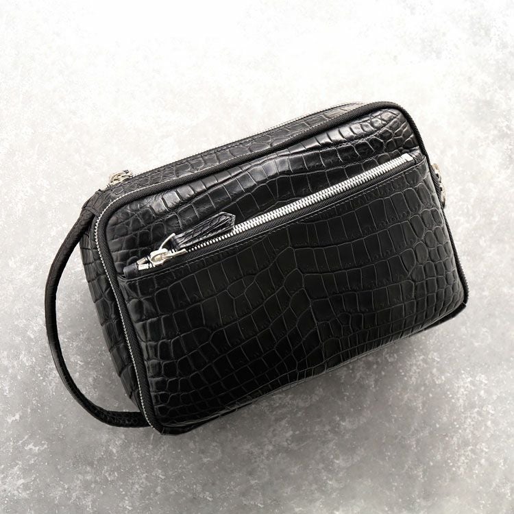 メンズ-マットクロコダイル-セカンドバッグ・クラッチバッグ｜セカンド