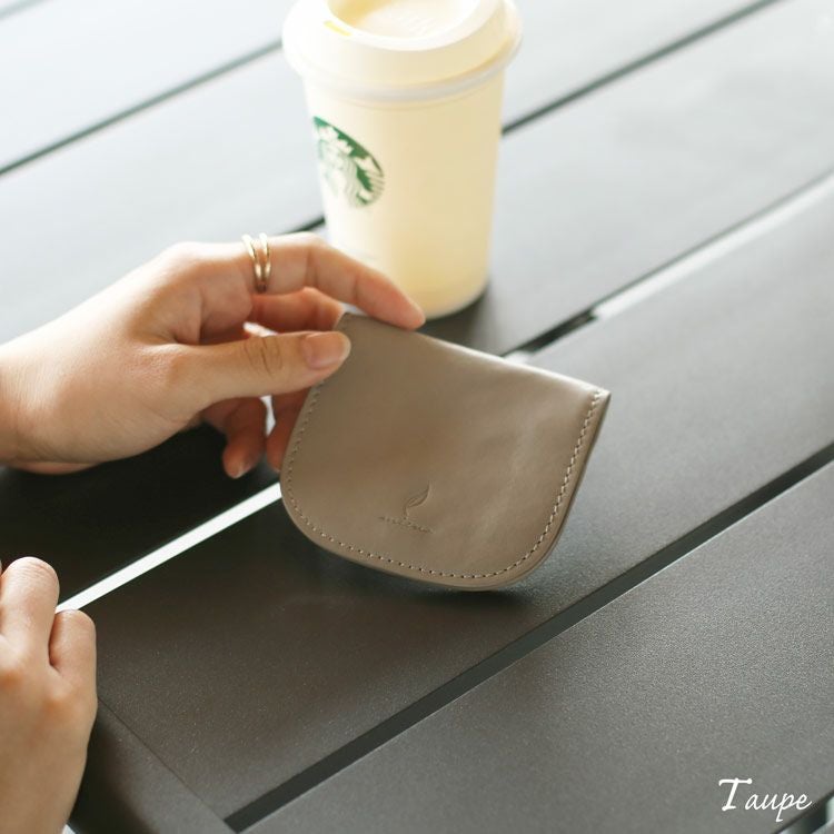 mieno牛革小銭入れトープ