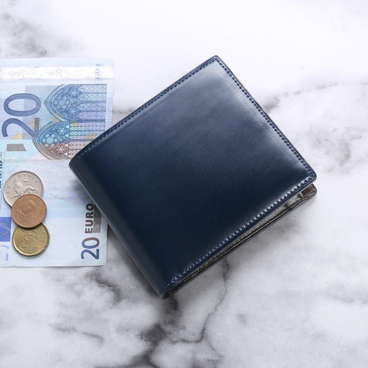 PRAIRIE 日本製 二つ折り財布 メンズ ナチュラルコードバン 小銭入れ