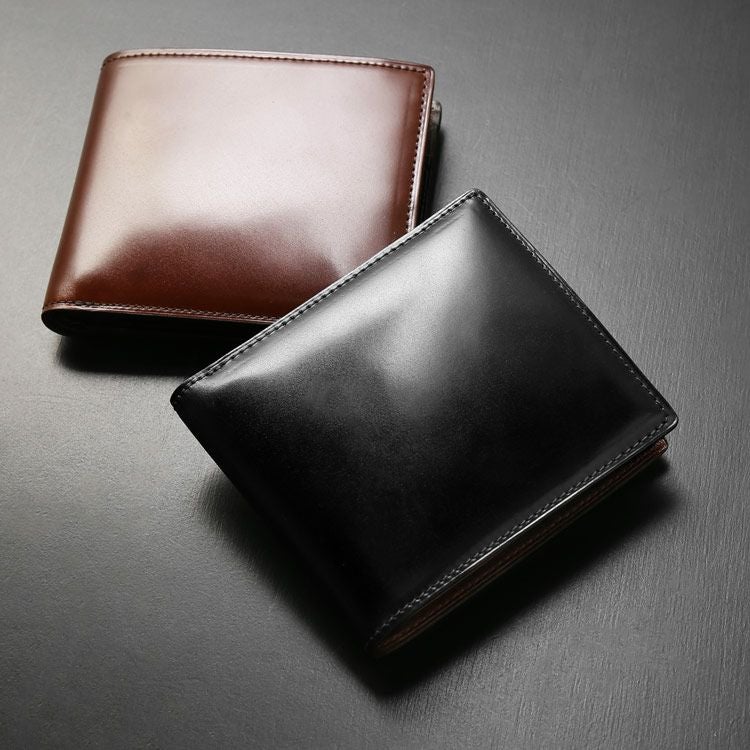 PRAIRIE 日本製 二つ折り財布 メンズ ナチュラルコードバン 小銭入れ