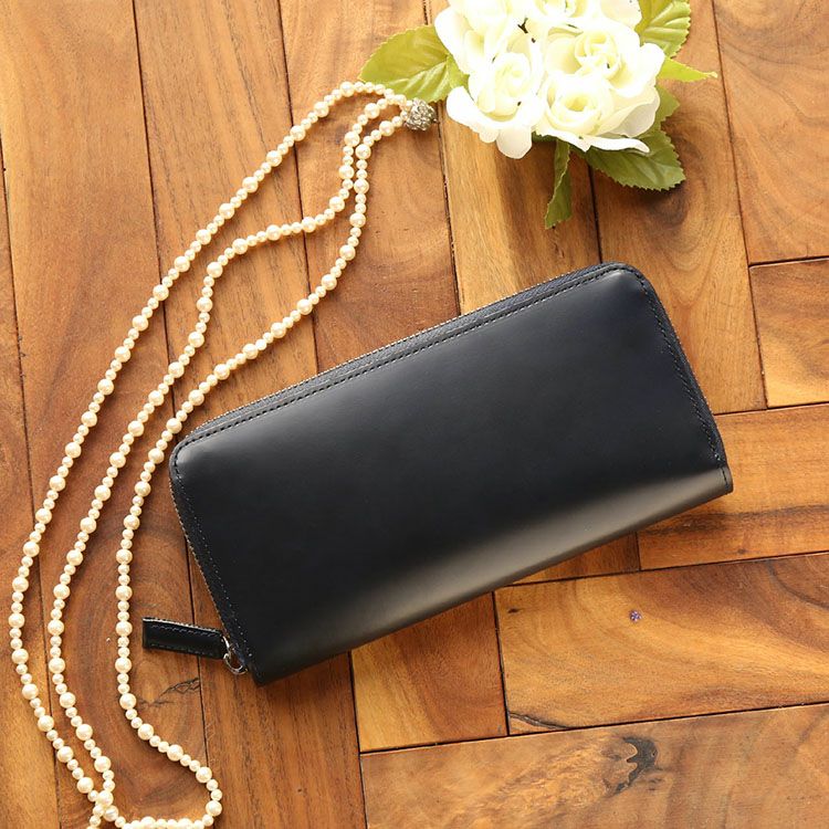 長財布 レディース ホースレザー 本革 日本製 馬革 財布 ラウンド