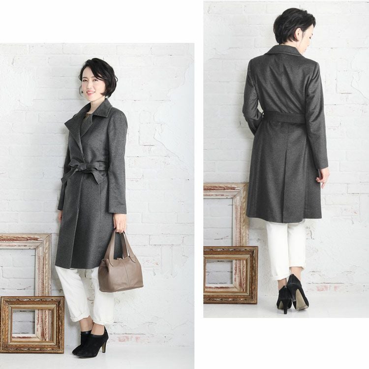 カシミヤ コート チンチラ レディース コート ギフト 6F (02000316r)