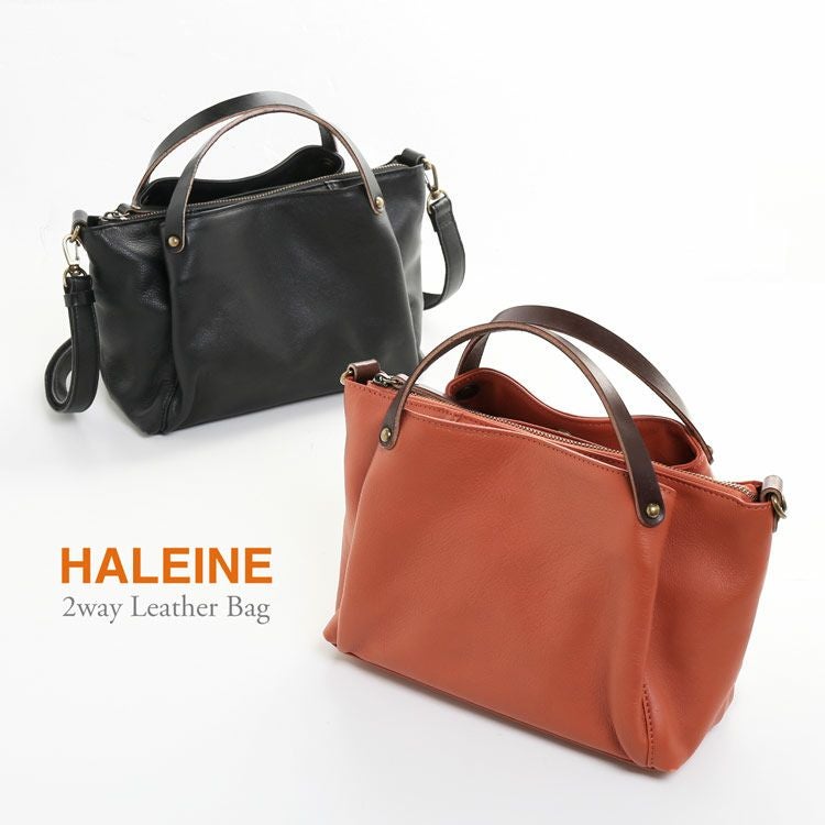 HALEINE 本革 ハンドバッグ メンズ 小さめ トートバッグ ショルダーバッグ