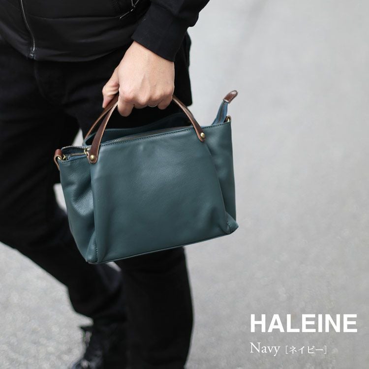 HALEINE 本革 ハンドバッグ メンズ 小さめ トートバッグ ショルダーバッグ