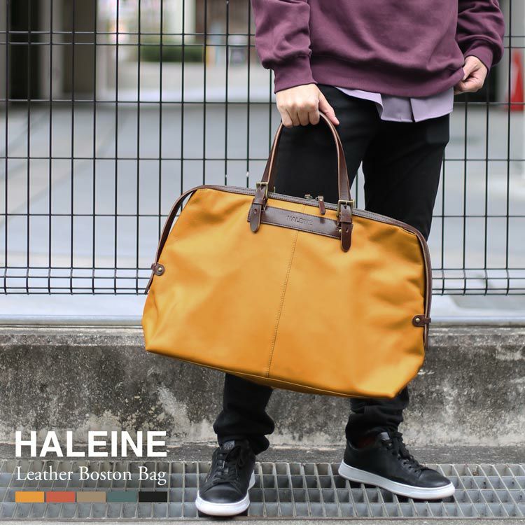 HALEINE ボストンバッグ 旅行 牛革 ヌメ革 メンズ