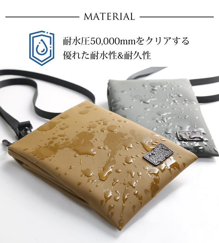 【UN3D】ラムレザーボディバッグ/サコッシュ【美品】 sankyo shokai（三京商会） ポロサス サコッシュ バイカラー