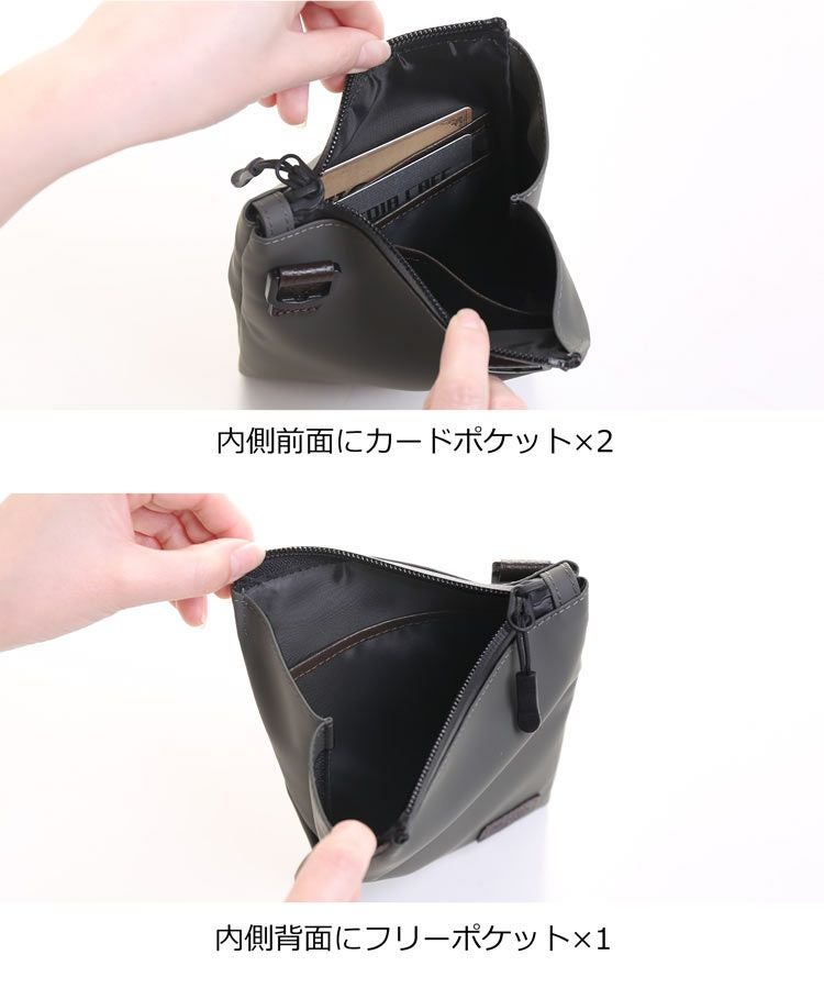 サコッシュメンズ横型耐水防水止水ファスナーアウトドアPRAIRIEプレリーACTIVEアクティブキャンプ