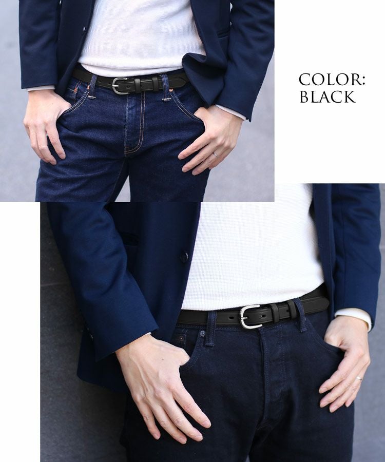名入れ 別途購入で可能】Jamale 栃木レザー ベルト 一枚革 25mm 日本製