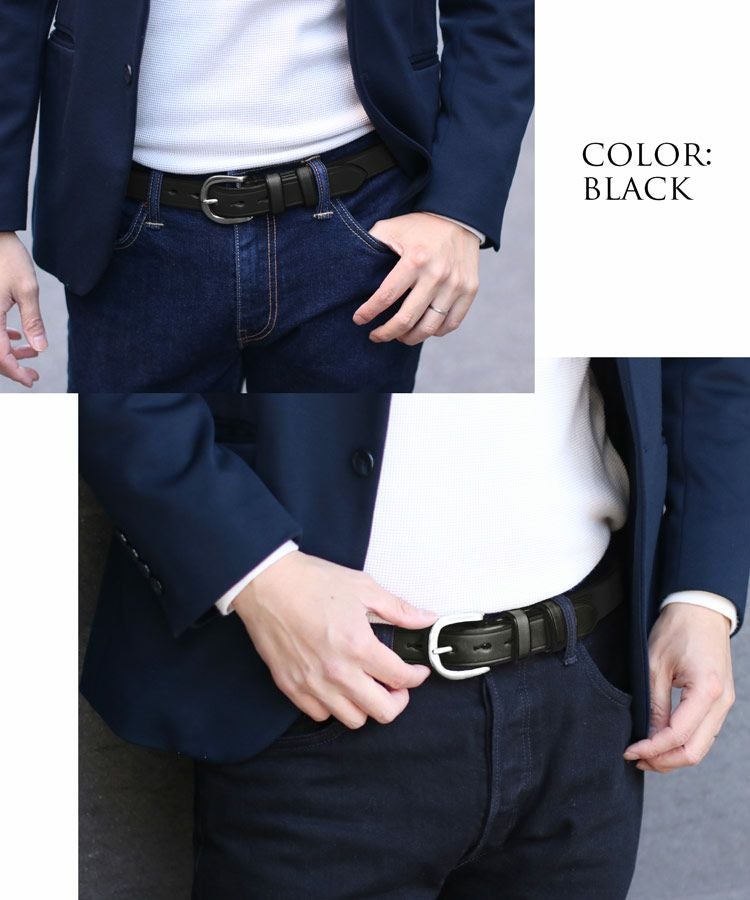 名入れ 別途購入で可能】Jamale 栃木レザー ピンタイプ ベルト 32mm 日本製