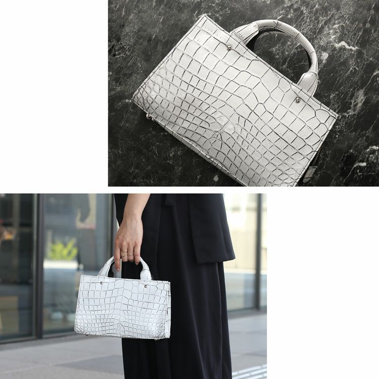 一部カラー：3月中旬頃発送】クロコダイル メンズ 2WAY ハンドバッグ