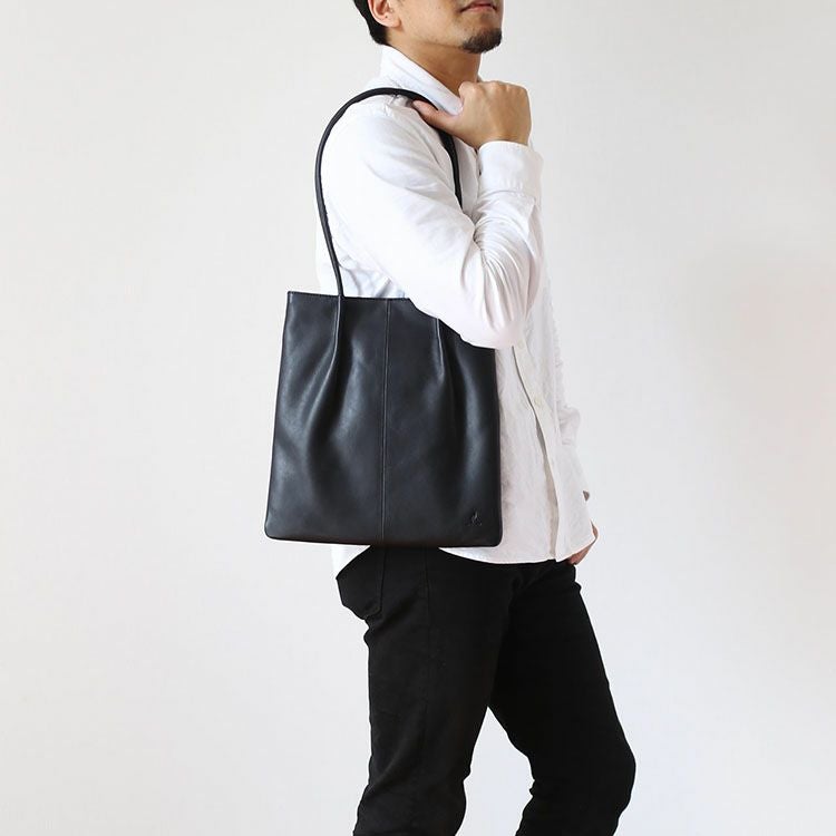 トートバッグ メンズ 縦型 本革 ポーチ付き 5F (07000492-mens-1r)