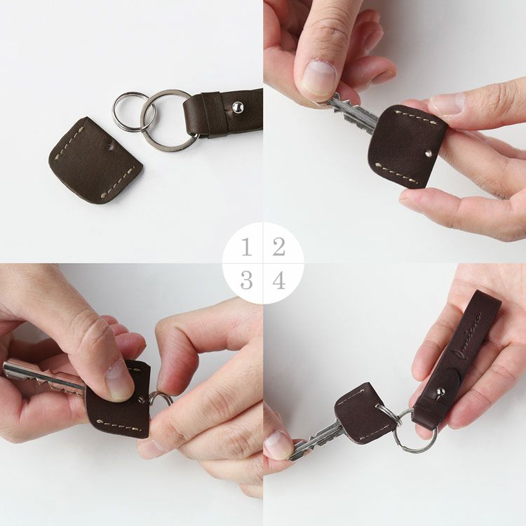 キーホルダー 革 名入れ メンズ おしゃれ 本革 mieno nova