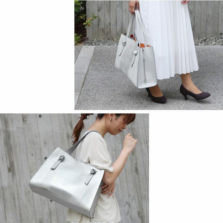 リザード トートバッグ レディース 日本製 4FA