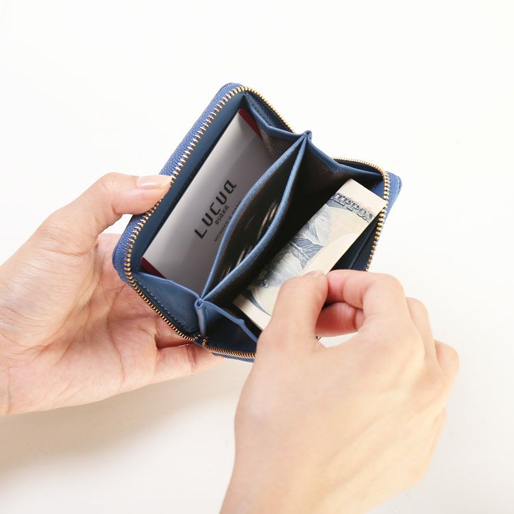 コンパクト財布(オーストリッチ) オーストリッチ コンパクト 財布 小さめ 小さい プレゼント ギフト
