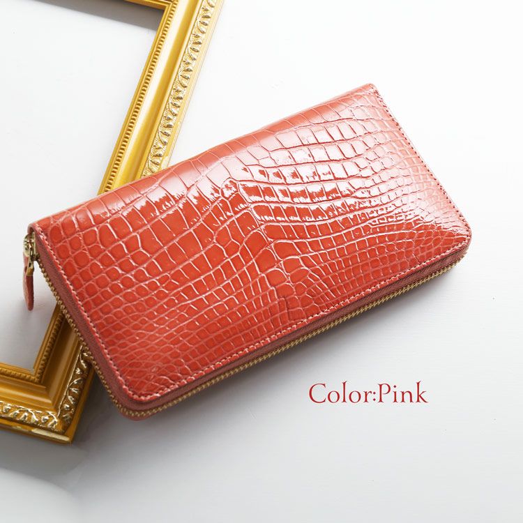 シャイニング クロコダイル 本物 クロコ 財布 レディース プレゼント