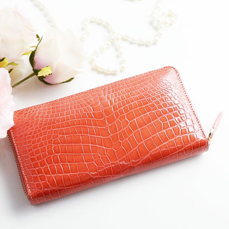 シャイニング クロコダイル 本物 クロコ 財布 レディース プレゼント