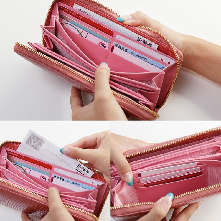 シャイニング クロコダイル 本物 クロコ 財布 レディース プレゼント