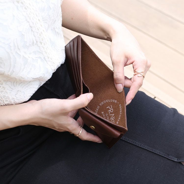 ベジタブル タンニン レザー 2つ折り 財布 日本製 本革 レディース
