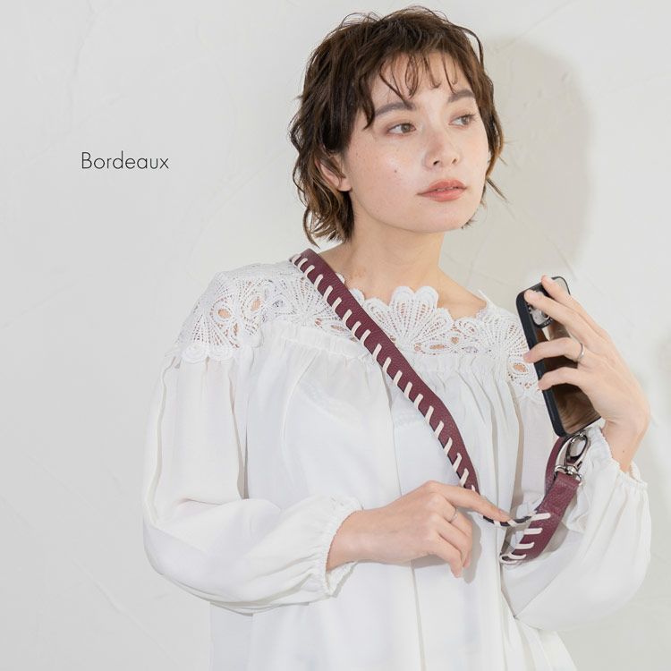 mieno spira 本革 スマホ ショルダーストラップ