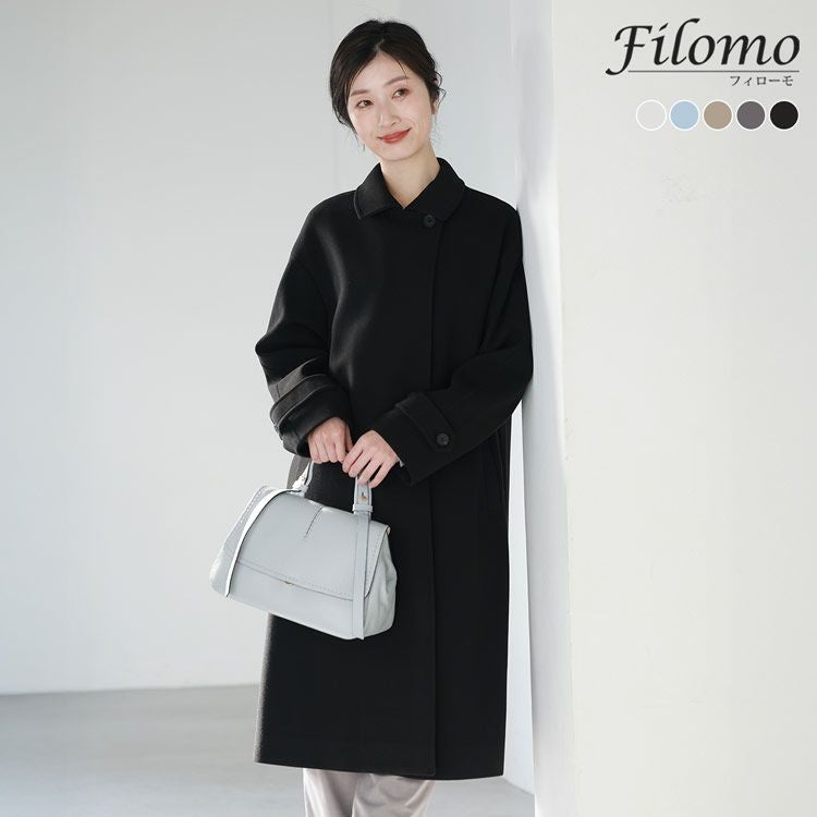 Filomoウールタッチチェスターコートロング丈