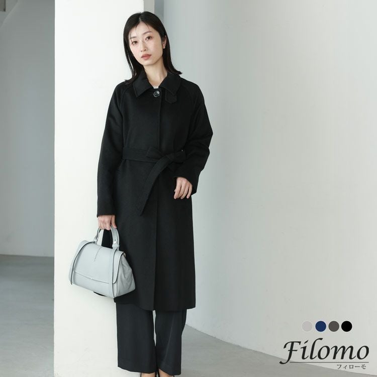 Filomoカシミヤブレンドウールステンカラーコート