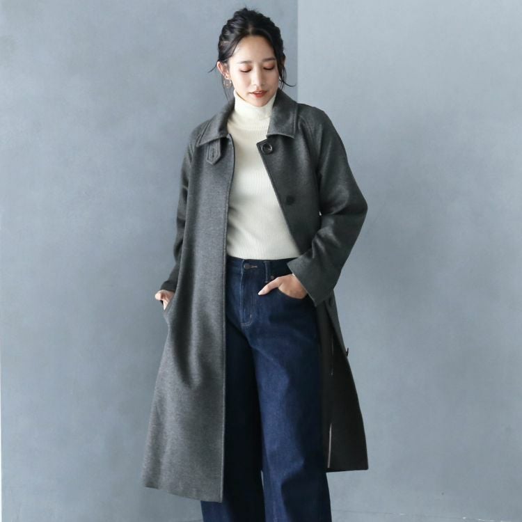 Filomo カシミヤブレンドウール ステンカラーコート レディース 卒業式