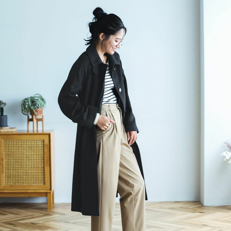 Filomo カシミヤブレンドウール ステンカラーコート レディース 卒業式