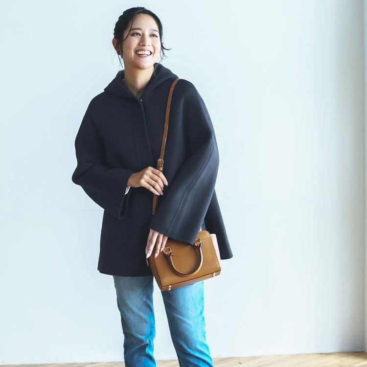 フード付き コート 裾 フレア アウター ジャケット レディース