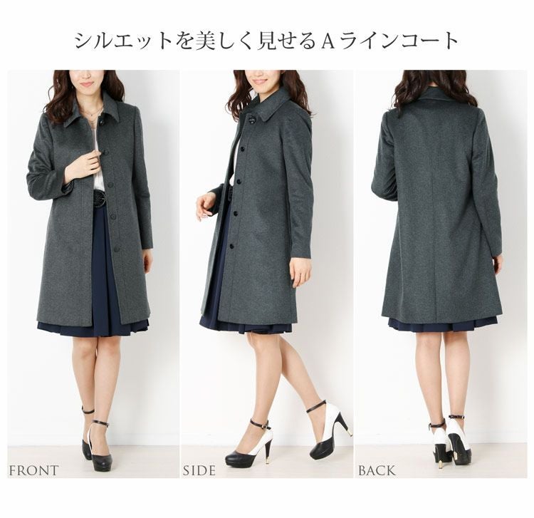 カシミヤ100% チンチラトリムコート レディース Filomo filomo