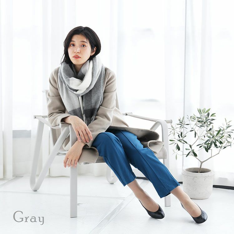 カシミヤ混 大判ストール レディース 7F