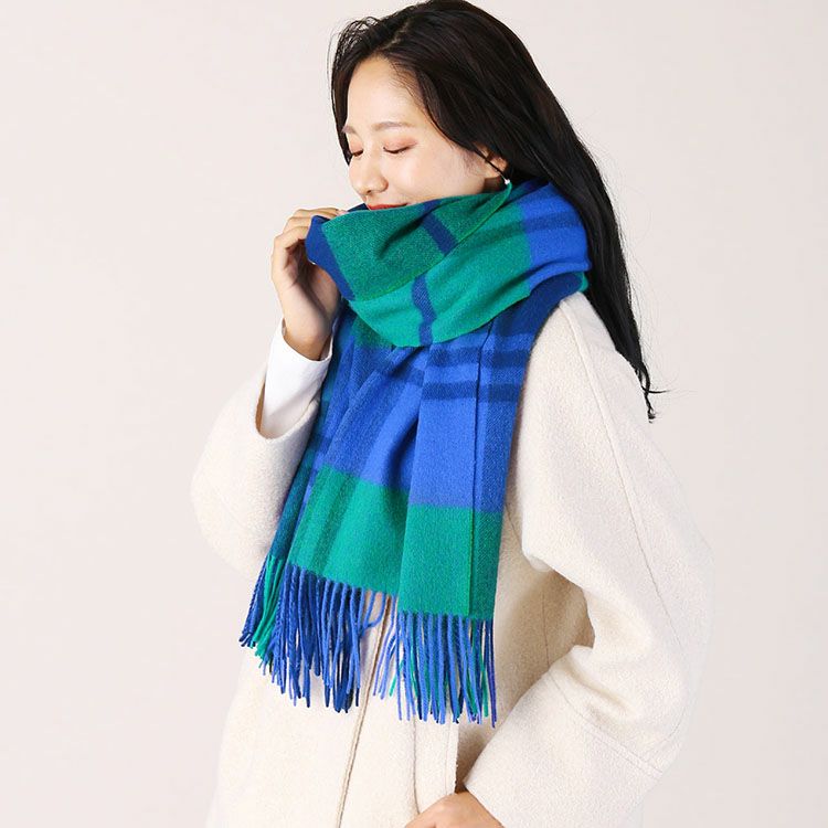 カシミヤ混 大判ストール レディース 7F