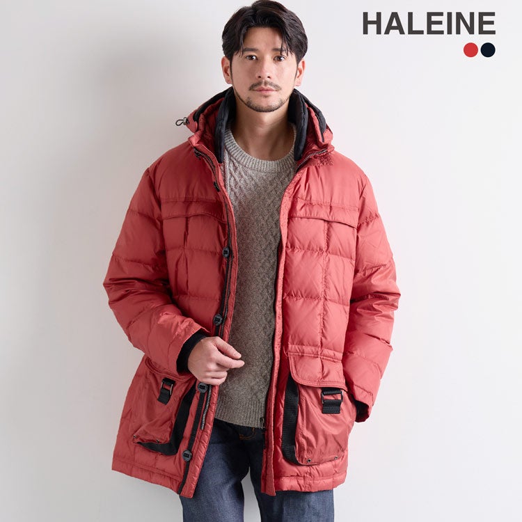 ダウンジャケットメンズ防風撥水保温高密度タフタブランドアレンヌHALEINE